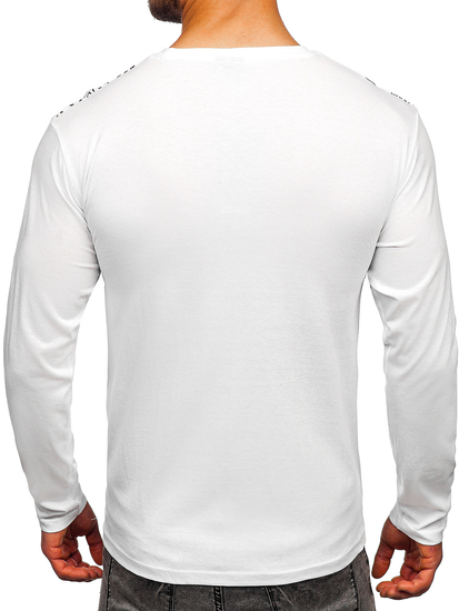 Bluză alb cu imprimeu Bolf 1213