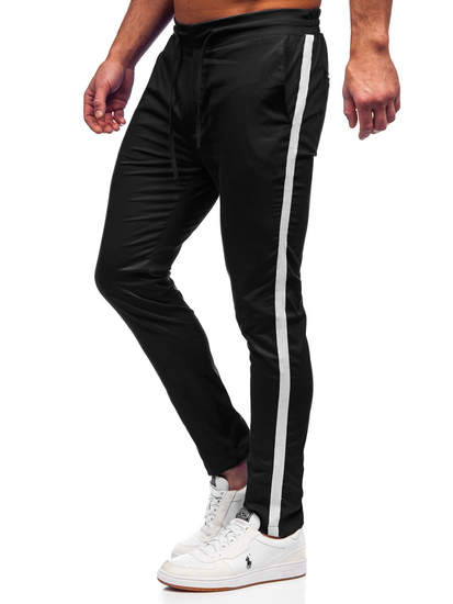 Pantaloni joggers negri Bolf 0013