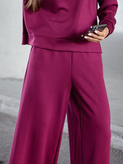 Trening cu fermoar două piese pentru femei Unt Burgundie Bolf 821111