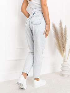 Blugi albaștri dame mom fit Bolf WL2102