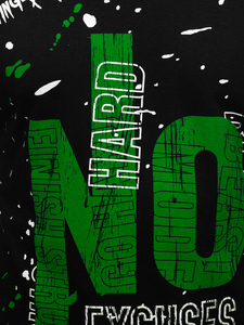 Maiou negru cu imprimeu Bolf 14825