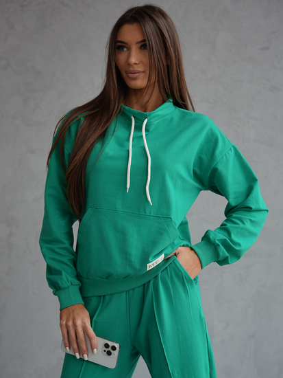 Set trening din două piese pentru femei verde Bolf 82162