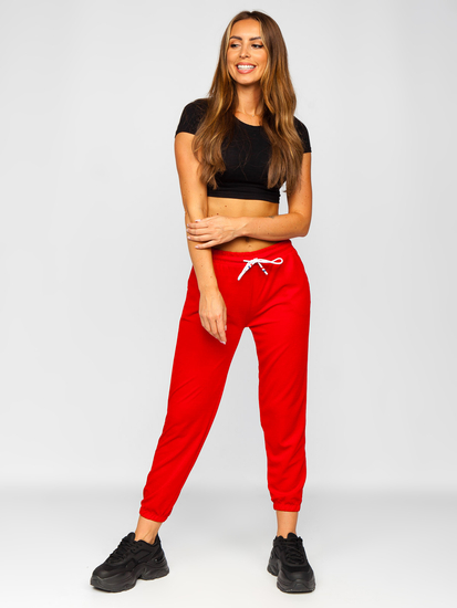 Pantaloni de trening dame roșii Bolf YW01020B
