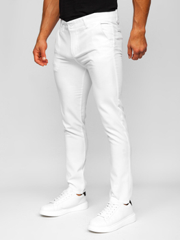 Pantaloni chino albi pentru bărbați Bolf 0055