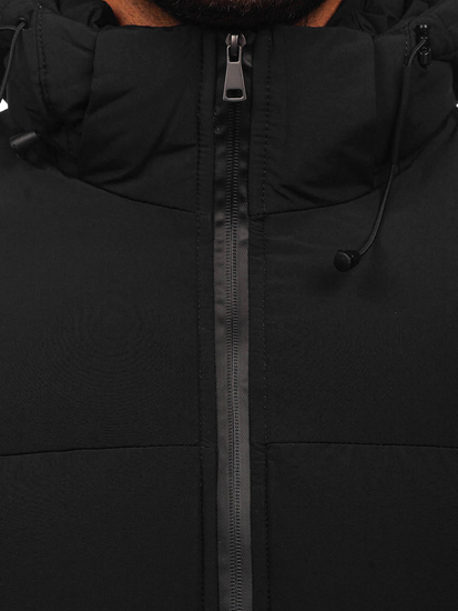 Geacă de iarnă neagră Bolf 9978