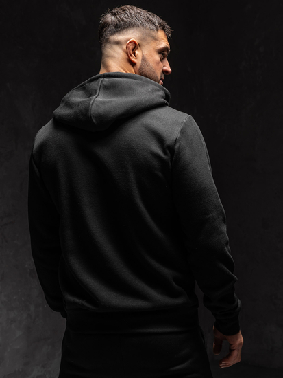 Hanorac cu fermoar negru Bolf HW2787A1