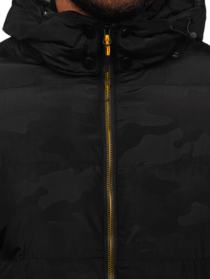 Geacă de iarnă neagră matlasată Bolf 7270