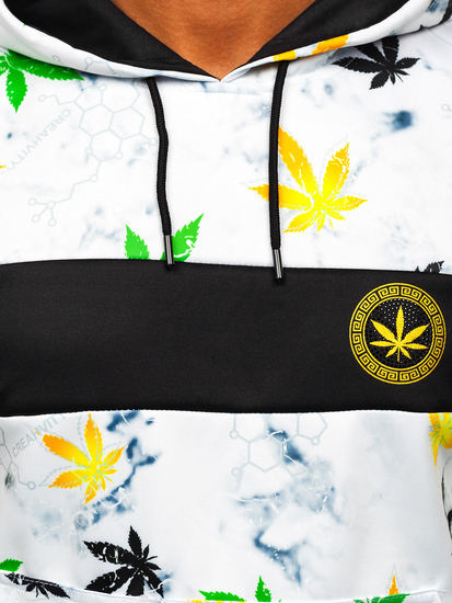 Hanorac alb cu imprimeu Bolf HM351