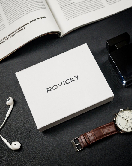 Portofel din piele negru bărbați 13967