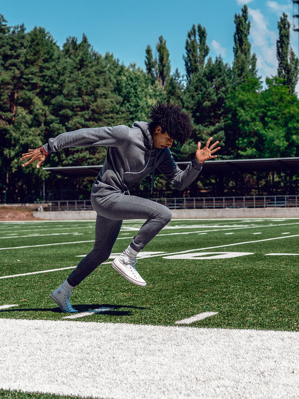 Costum de training gri-antracit glugă Bolf D003