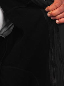 Geaca sport neagra pentru barbati primavara-iarna 2in1 Bolf 5M3262