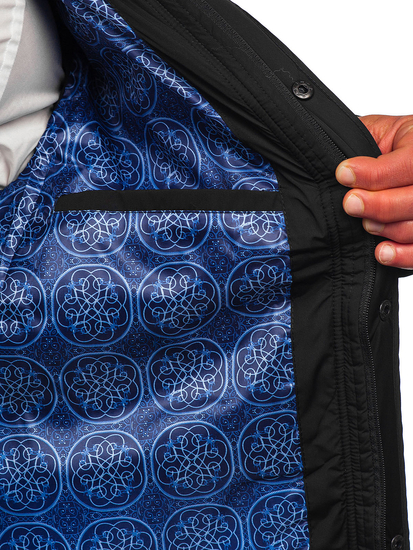 Geacă neagră matlasată Bolf 22M19