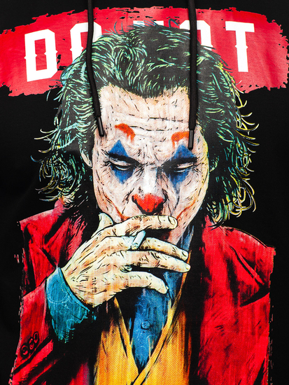 Hanorac cu imprimeu negru Bolf 6384