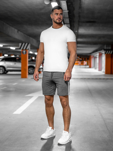 Pantaloni scurți de training grafit Bolf 68020
