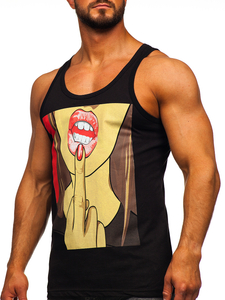 Maiou negru cu imprimeu Bolf 143026