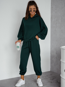 Set hanorac cu glugă pentru femei roz sticlă Bolf 525