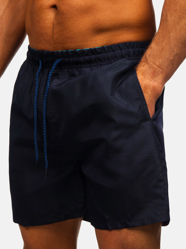 Pantaloni scurți de baie bleumarin pentru bărbați Bolf QD35