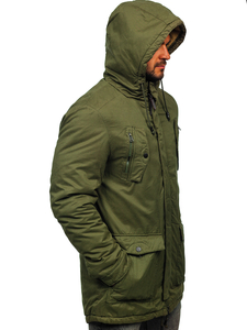 Geacă de iarnă parka verde Bolf 1794