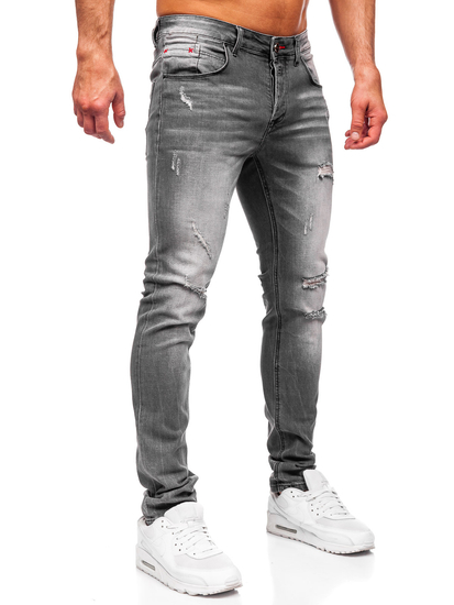Blugi pentru bărbați Bolf MP0054N, negri, slim fit