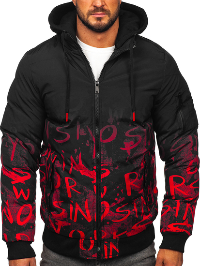 Geacă de iarnă matlasată roșie Bolf 27M8102