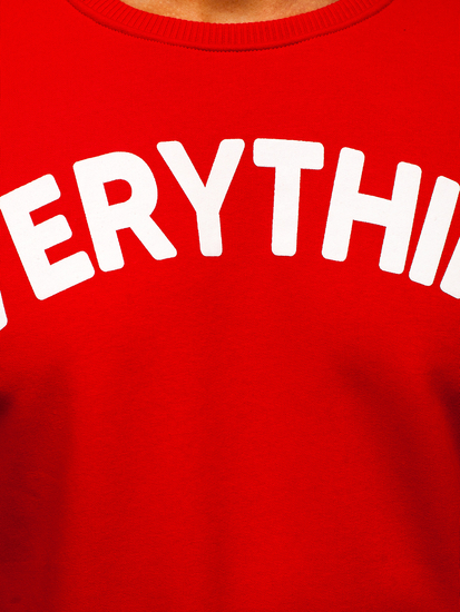 Bluză roșie bărbați cu imprimeu Bolf 181905