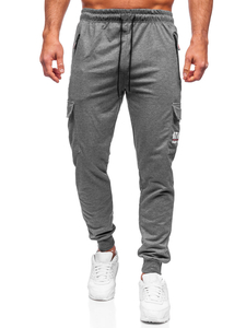 Pantaloni joggers cargo gri-antracit Bolf JX5061