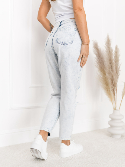 Blugi albaștri dame mom fit Bolf WL2102