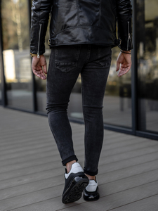 Blugi skinny fit negri Bolf KX565-1