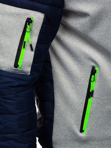 Geacă de primăvară bleumarin matlasată Bolf 8M902