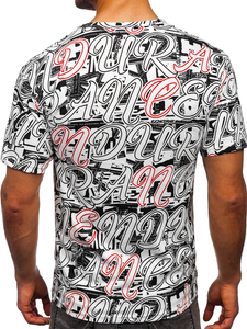 Tricou alb cu imprimeu Bolf 14906