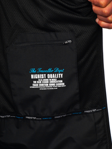 Geacă softshell negru-albastru Bolf WX061