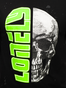 Tricou negru cu imprimeu Bolf Y70001