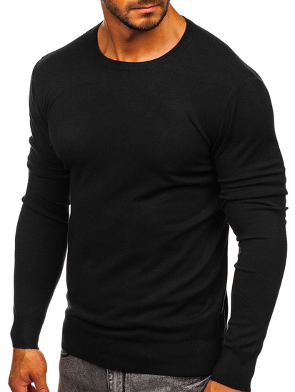 Pulover basic negru Bolf YY01