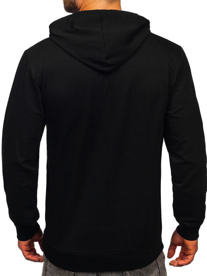 Hanorac negru cu imprimeu Bolf 6139