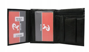 Portofel de piele bărbați negru Bolf 612