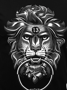 Tricou cu imprimeu negru Bolf 0202