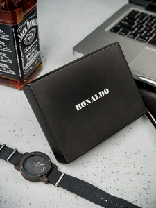 Portofel de piele bărbați negru 3080