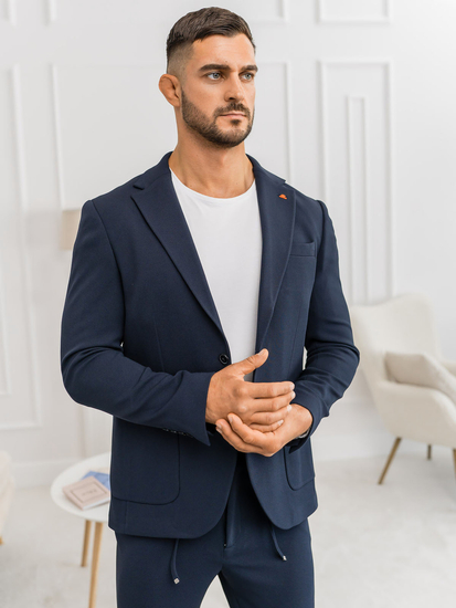 Costum casual bărbătesc bleumarin Bolf 01