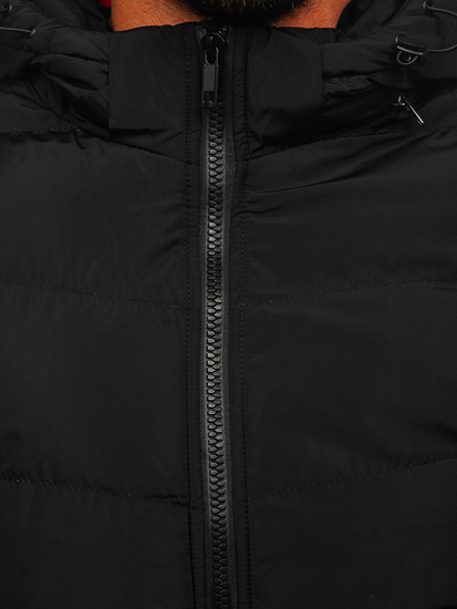 Geacă de iarnă neagră matlasată Bolf 6971