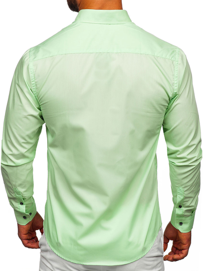 Cămașă verde-deschis mâneca lungă Bolf 20716