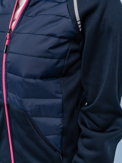 Hanorac cu glugă tranzițională pentru femei bleumarin Bolf KSW4009