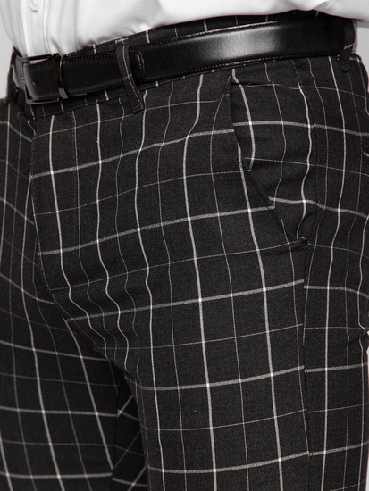 Pantaloni chino în carouri pentru bărbați de la Bolf 0032