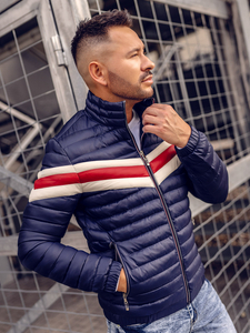 Geacă sport matlasată bleumarin Bolf 6574A