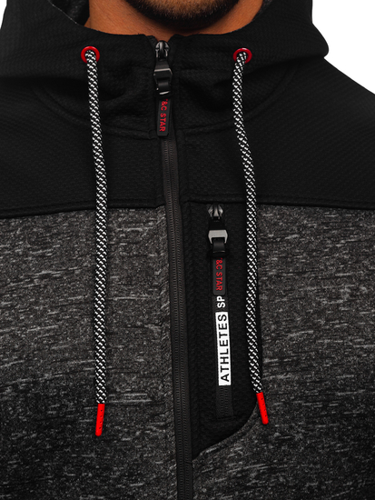 Hanorac pentru bărbați, izolat cu grafit, cu glugă Bolf TC1310