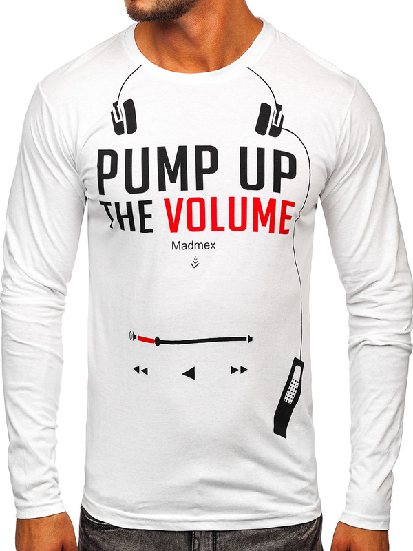 Bluză cu imprimeu alb Bolf 12119