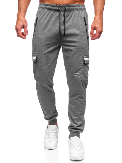 Pantaloni joggers cargo gri-antracit Bolf JX5063
