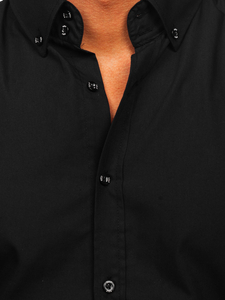 Cămașă elegantă bărbati neagră Bolf 5821-1