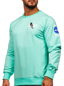 Bluză cu imprimeu verde-mentă Bolf 6476