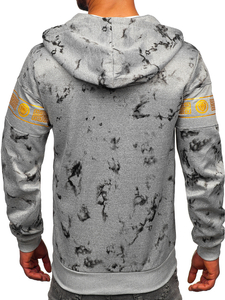 Hanorac gri cu fermoar Bolf 27B8125