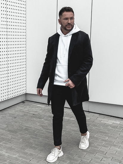 Palton de iarnă bărbați negru Bolf 1047B